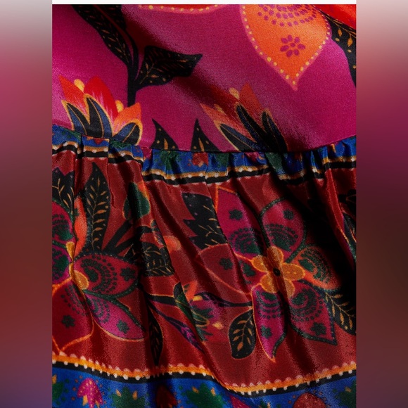 NWOT Farm Rio Tropical Tapestry Ruffled Miniskirt Size XS $158 - Picture 8 of 11